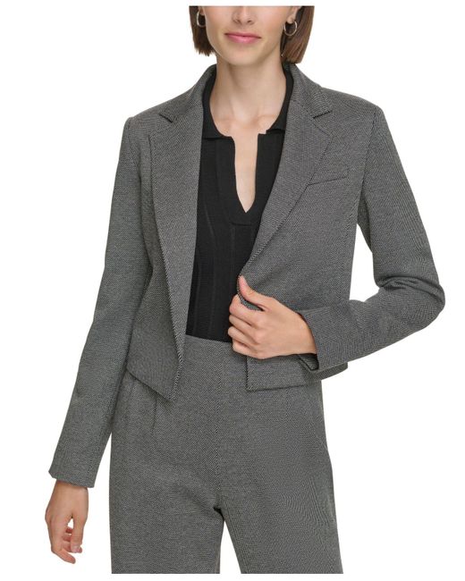 Calvin klein open front deals long jacket