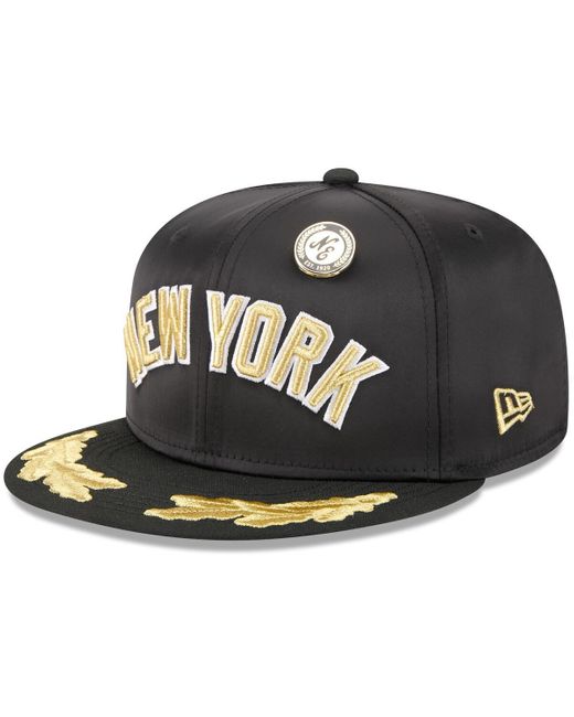 KTZ Black New York Yankees 2025 59fifty Day Gold Leaf 59fifty Fitted Hat for men