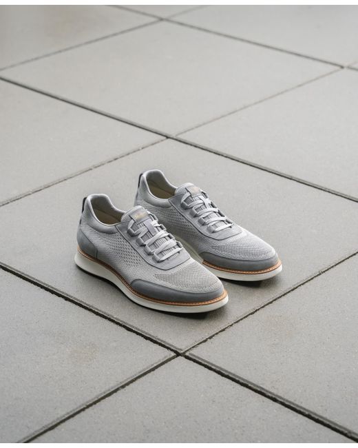 Florsheim Gray Launch Knit Elastic Lace Slip On Sneaker for men