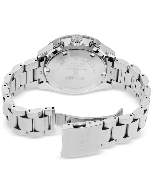 Seiko Gray Chronograph Prospex Speedtimer Solar U.s. Special Edition Stainless Steel Bracelet Watch 41mm for men
