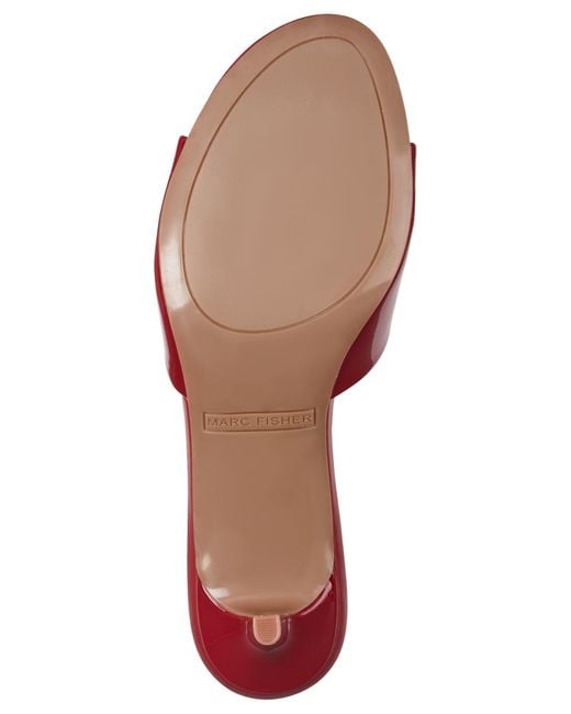 Marc Fisher Sagi Slip-on Kitten Heel Dress Sandals in Red | Lyst Marc Fisher Sagi Slip-on Kitten Heel Dress Sandals in Red | Lyst