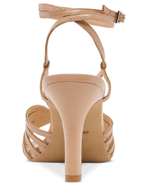 Dolce Vita Metallic Nivana Strappy Two-piece Ankle-wrap Dress Sandals