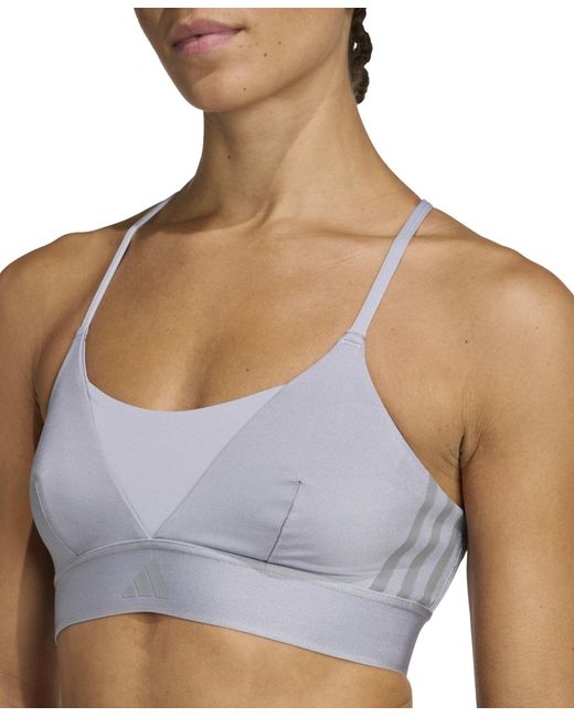 Adidas White Hyperglam Shine Bralette