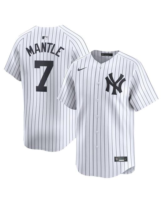 Nike White Mickey Mantle New York Yankees Home Limited Player Jersey for men