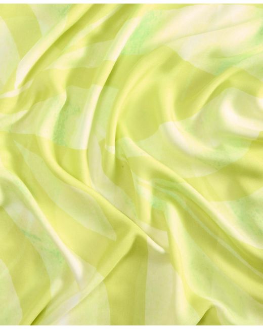 INC International Concepts White Oversized Palm-print Wrap
