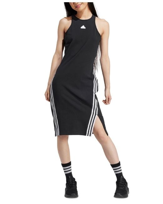 Adidas Black Future Icons 3-stripes Side-slit Dress