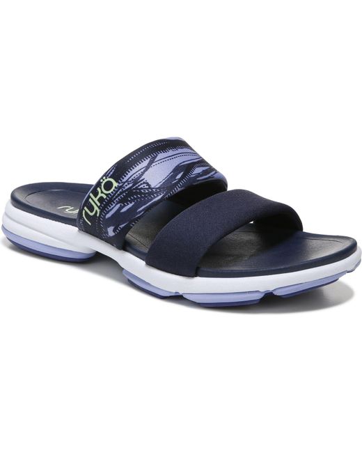 Ryka Rubber Diva Slide Sandals in Navy Blue (Blue) | Lyst