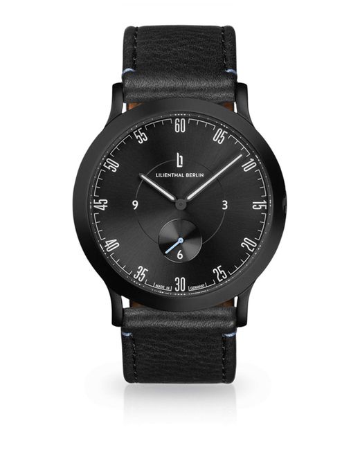 Lilienthal Berlin L1 All Black Leather Watch 37mm in Gray for Men Lyst