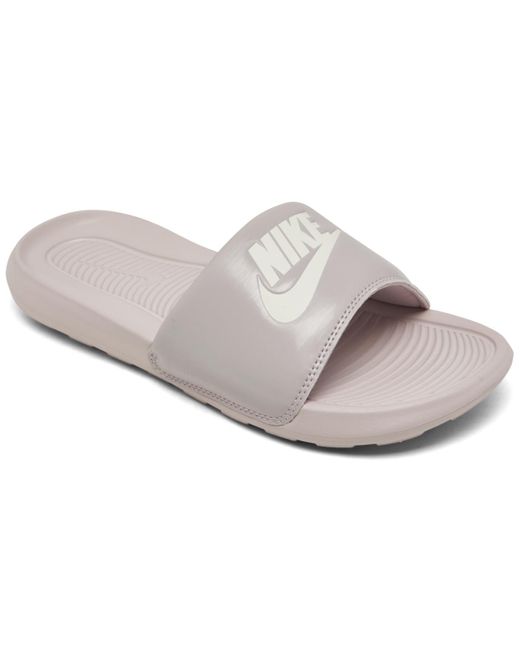 Nike Gray Victori One Slide Sandals From Finish Line