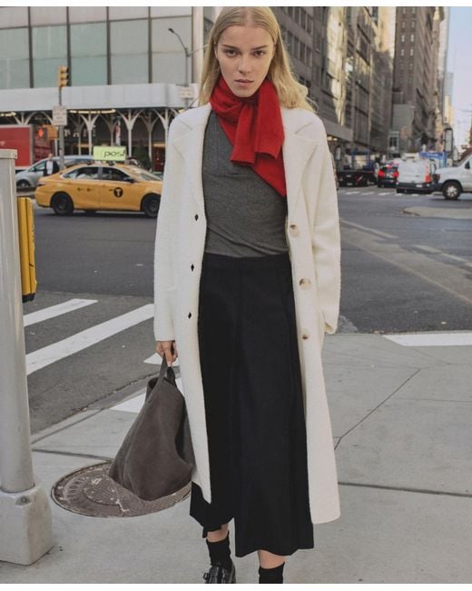 Mango Gray Knitted Long Coat