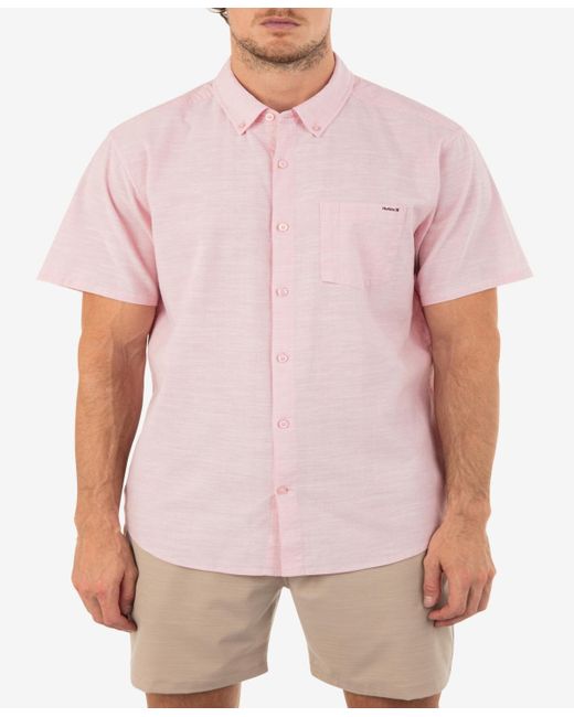 Hurley Pink One And Only Stretch Button-down Shirt for men