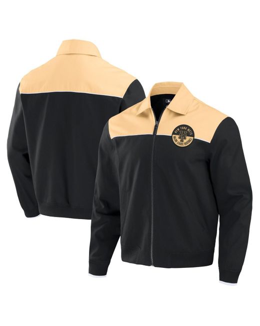 Fanatics Darius Rucker Collection By Black/tan New York Mets Canvas Bomber Full-zip Jacket for men