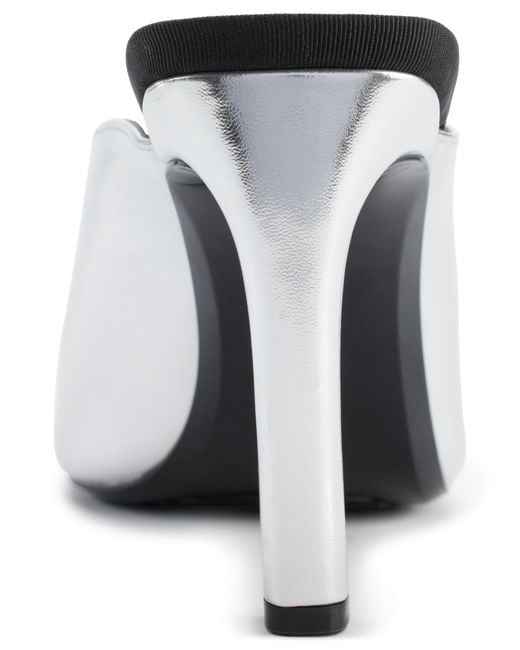 DKNY Metallic Cadena Heeled Loafer Mule Sandal