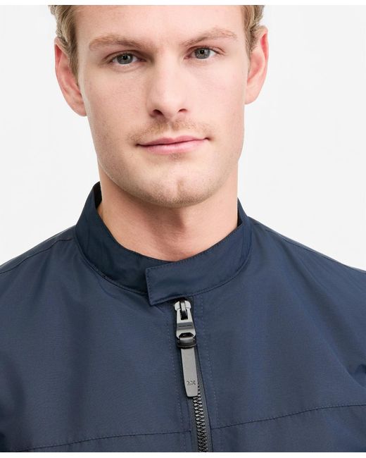 Michael Kors Blue Lightweight Moto Jacket for men