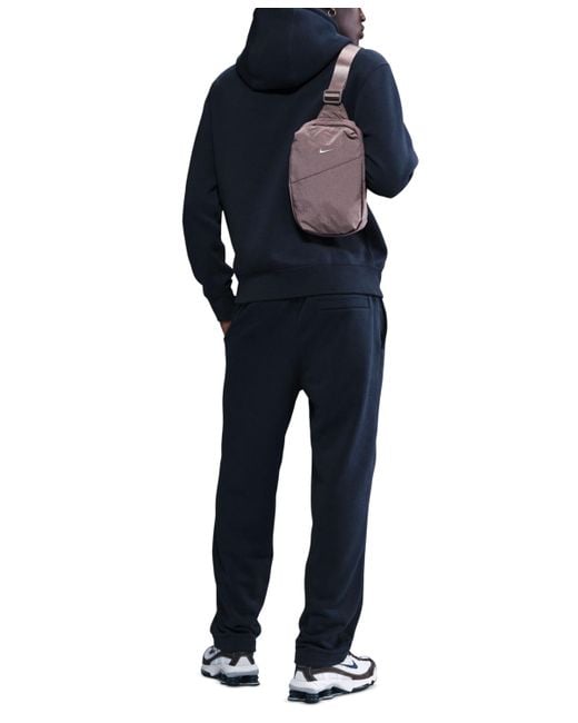 Nike Blue Club Fleece Standard-fit Logo-print Hoodie for men