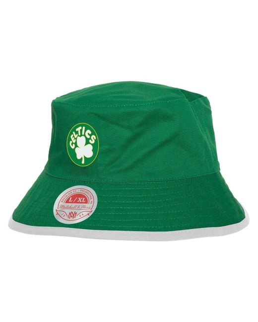 Mitchell & Ness Black/kelly Green Boston Celtics Flip It Reversible Bucket Hat for men