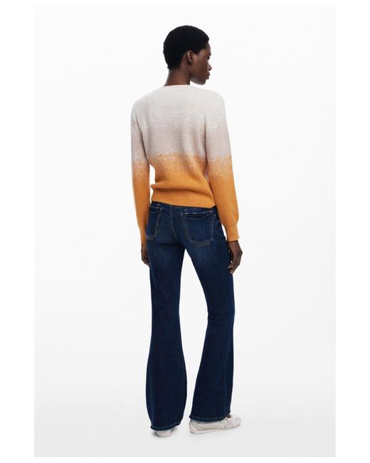 Desigual White Gradient Sweater