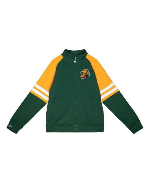 Mitchell & Ness Green Seattle Supersonics Mvp 2.0 Full-zip Track Jacket for men