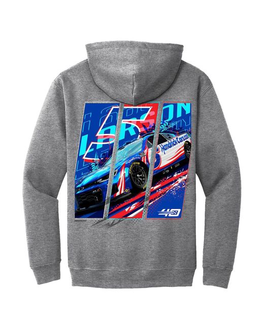 Hendrick Motorsports Team Collection Gray Kyle Larson Pullover Hoodie for men