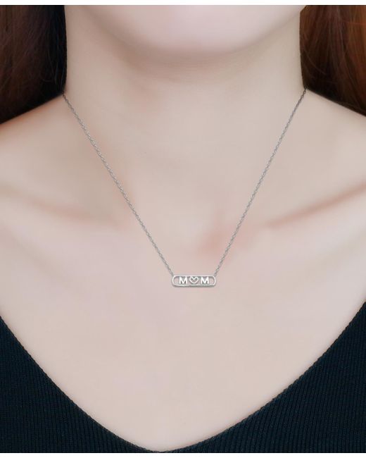 Giani Bernini Women's Metallic Mom Heart Pendant Necklace