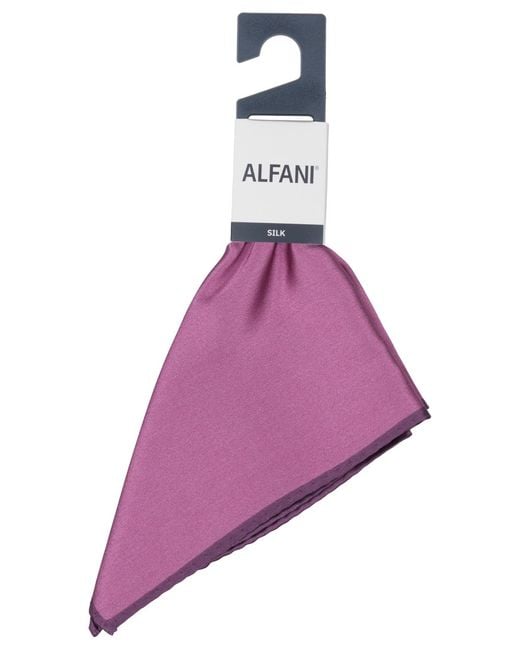 Alfani Purple Silk Solid Rolled Border Pocket Square for men