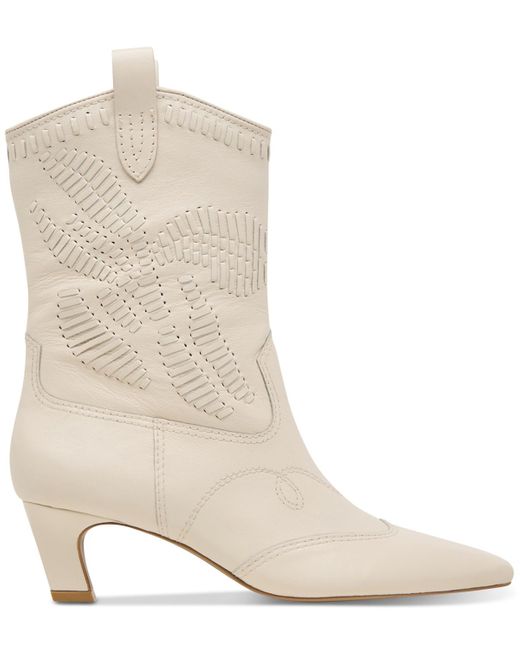 Dolce Vita Natural Tavla Stitched Pointed-toe Western Boots