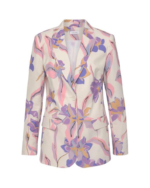 Lascana White Floral Print Blazer