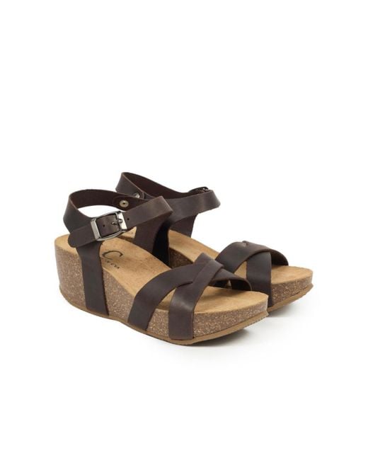 Celtic & Co. Multicolor Crossover Wedge Sandal