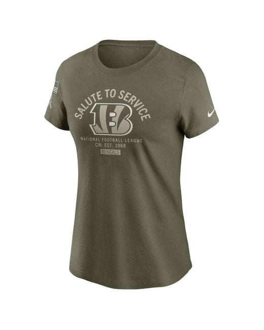 Nike Green Cincinnati Bengals 2025 Salute To Service Sideline T-shirt