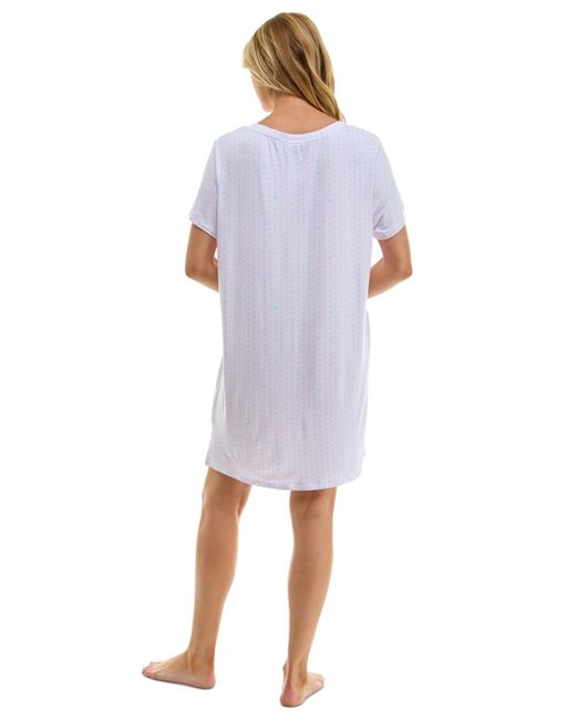 Roudelain Blue Printed Short-sleeve Sleepshirt