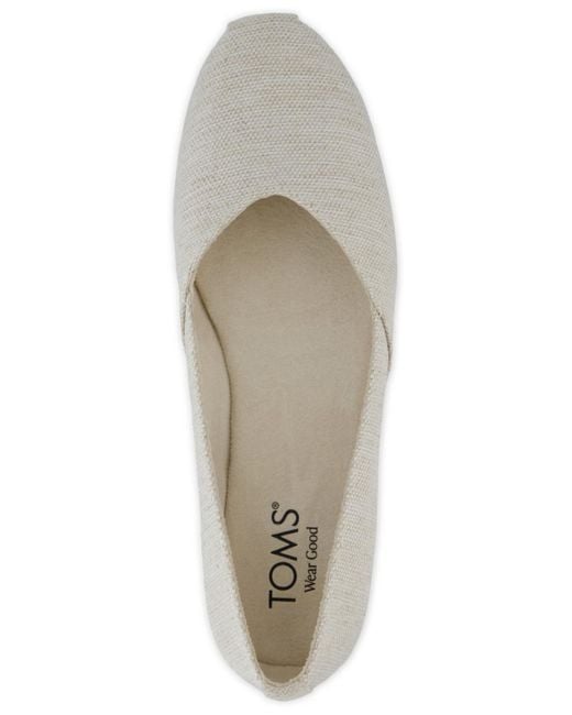 TOMS White Gemma Ballet Flats