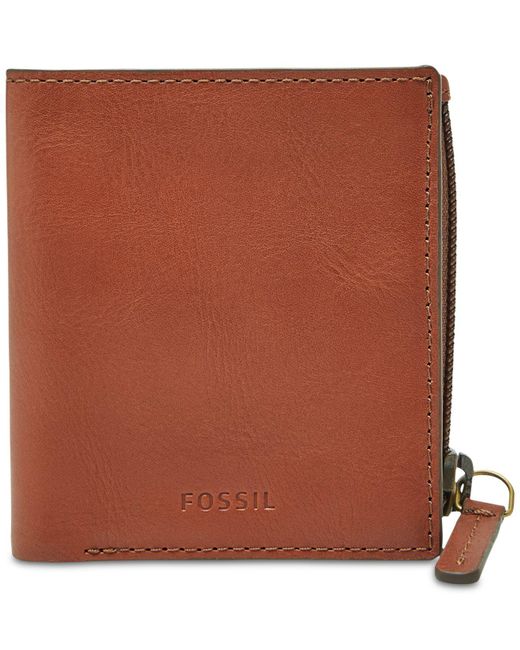 fossil zipper wallet mens