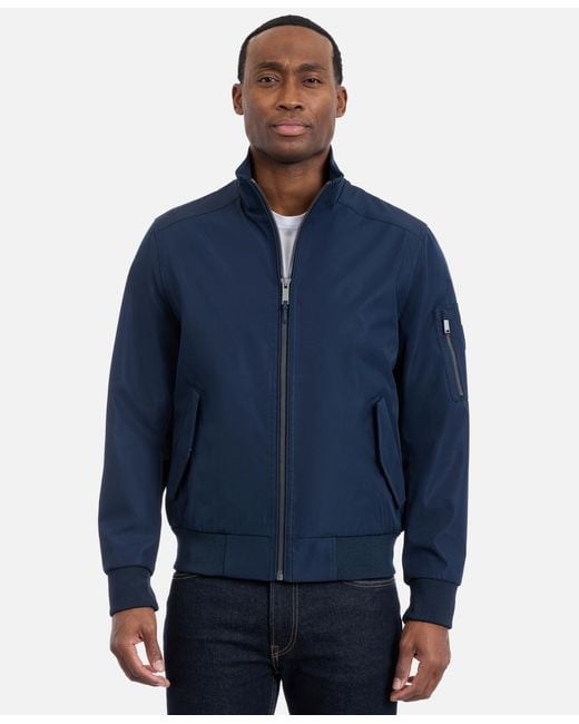 Calvin Klein Blue Ripstop Bomber Jacket for men
