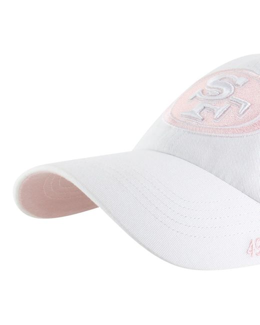 '47 White San Francisco 49ers Ballpark Cheer Clean Up Adjustable Hat