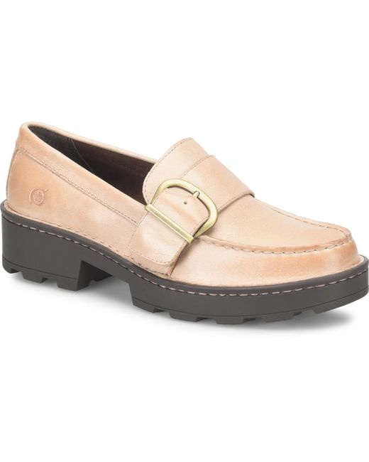 Born White Contessa Round Toe Loafer