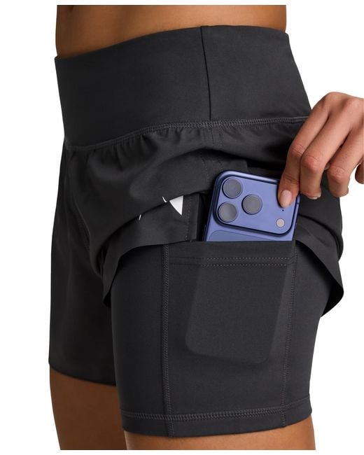 Reebok Black Interlock Pull-on Running Shorts