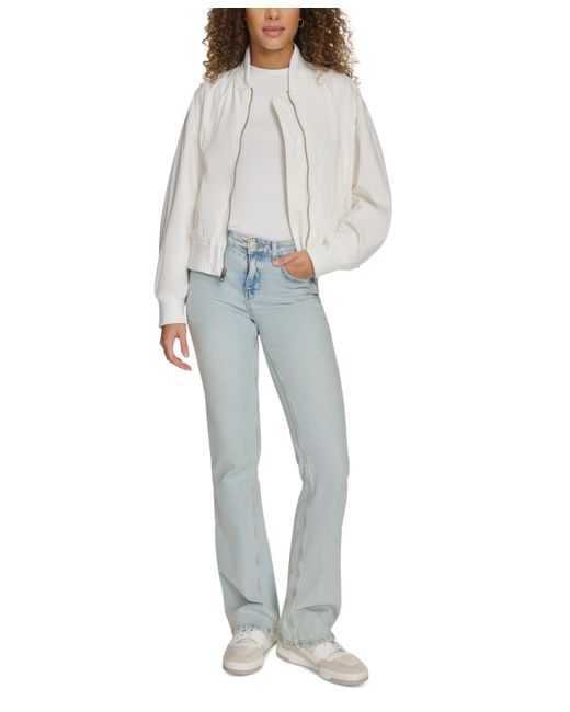 Levi's Gray Relaxed Zip-front Ribbed-hem Bomber Jacket