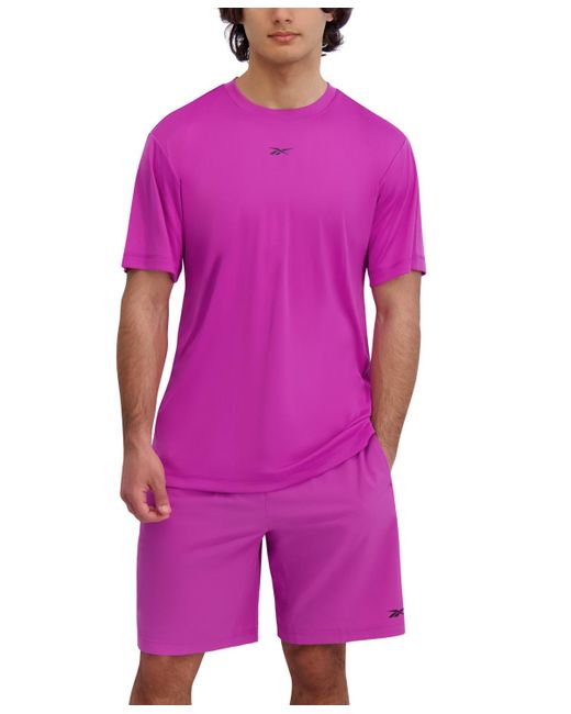 Reebok Purple Tech Regular-fit Logo T-shirt for men