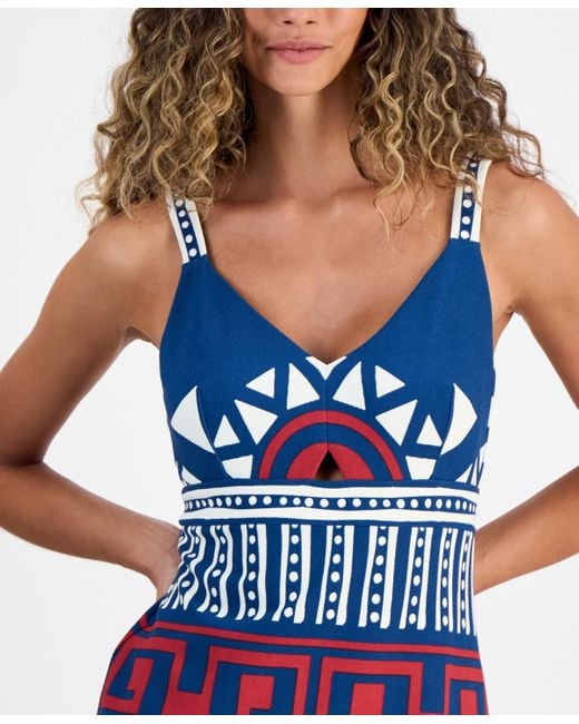 Rachel Roy Blue Kaliope Printed Sheath Dress