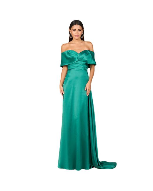 green emerald velvet dress Lara Women's Beaded Midi Dress with Cape Sleeves main image 1