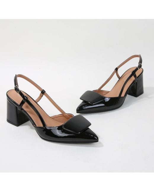 BERNESS White Charlize Slingback Heels