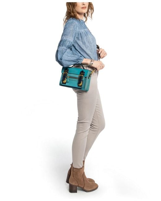 Old Trend Blue Aster Mini Satchel
