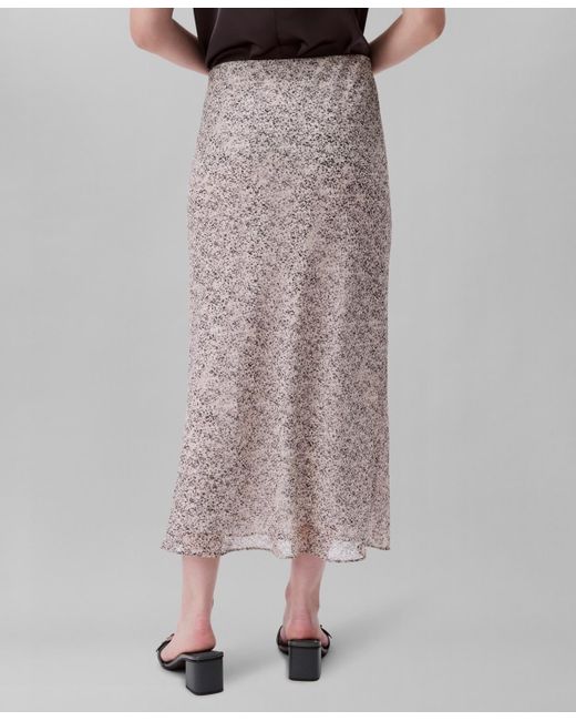 Calvin Klein Multicolor Abstract Print Midi Skirt