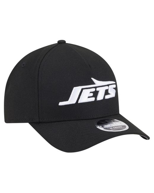 KTZ Black New York Jets Team Collection 9forty M-crown A-frame Adjustable Hat for men