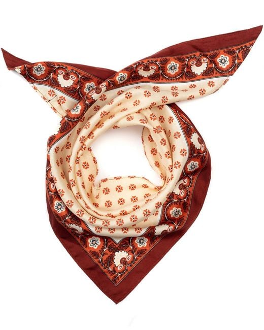 BCBGMAXAZRIA Brown Block Printed Triangle Scarf