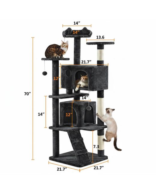 Aronkl White Multi-level Cat Tree Tower