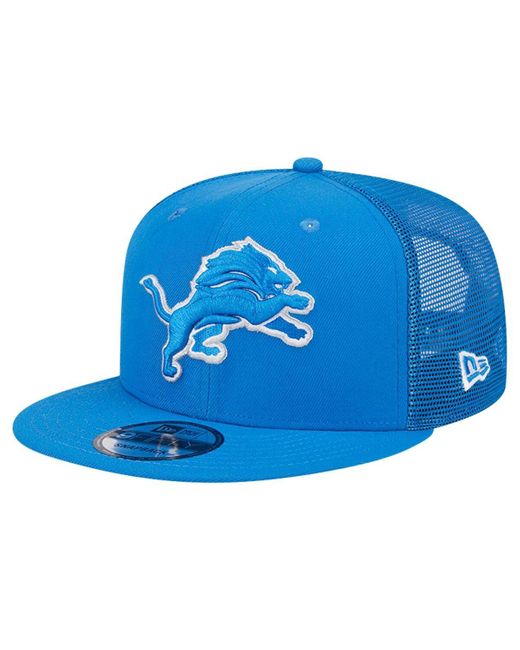KTZ Blue Detroit Lions Main Trucker 9fifty Snapback Hat for men