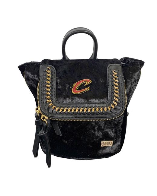 FISLL Black Cleveland Cavaliers Velvet Mini Backpack