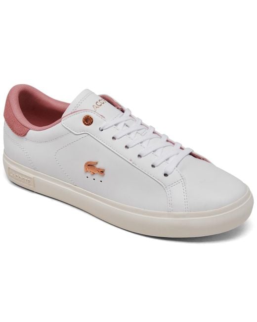 Lacoste White Powercourt Casual Sneakers From Finish Line