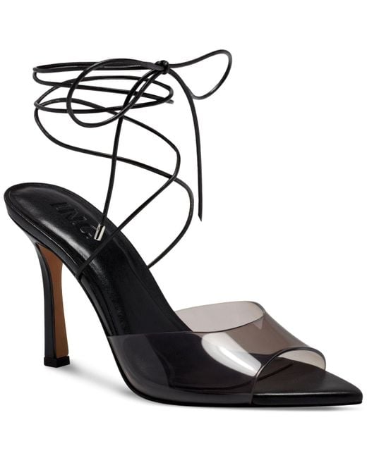 INC International Concepts Black Inc International Concepts Jesippa Vinyl Lace-up Sandals, Created For Macy's